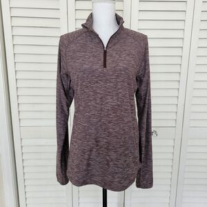 All In Motion 1/4 Zip Pullover In Size S Purple Space Dye Lightweight Activewear